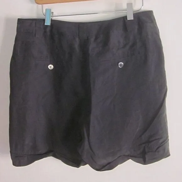 Pleated Front Gray Silk Shorts Size 8 Bird by Juicy Couture Spring &amp; Summer