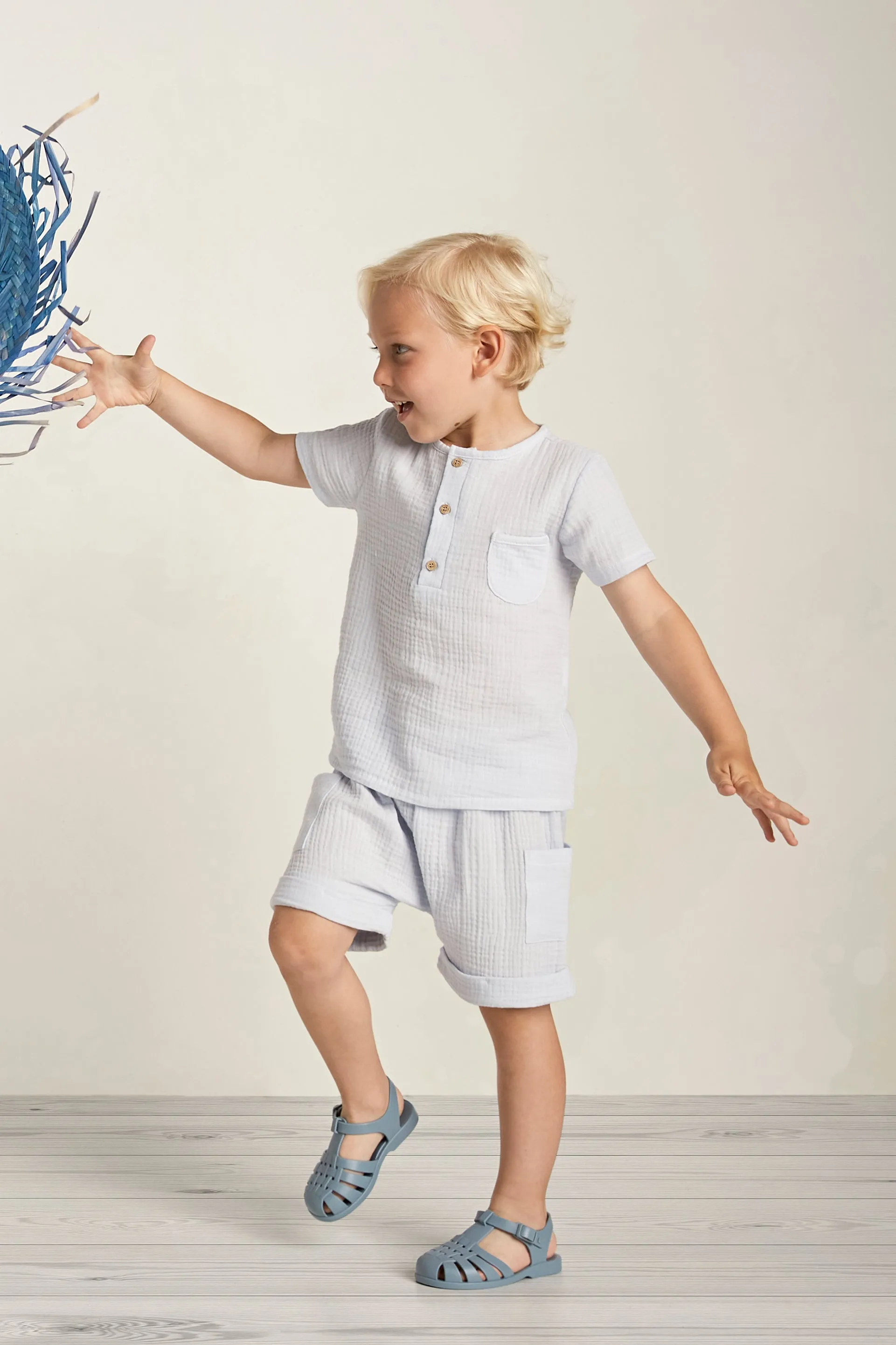 "Declan" Cheesecloth T-Shirt & Shorts