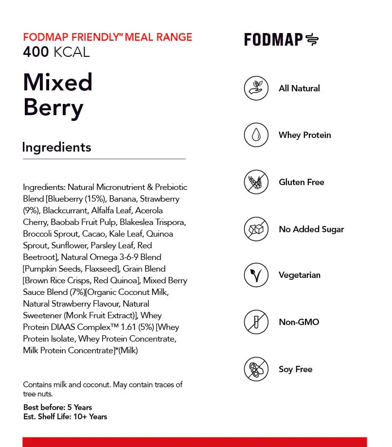 Radix Nutrition FODMAP Whey Based Breakfast Meal - 400kcal