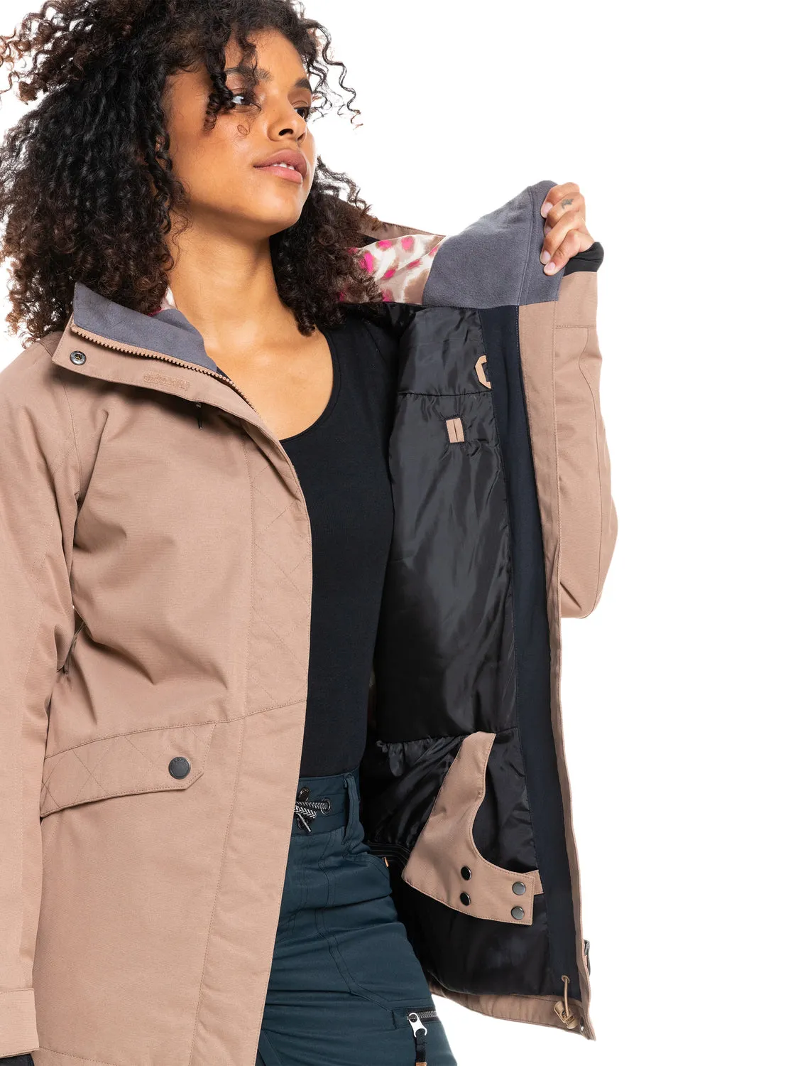 Roxy Andie Womens Jacket Woodsmoke