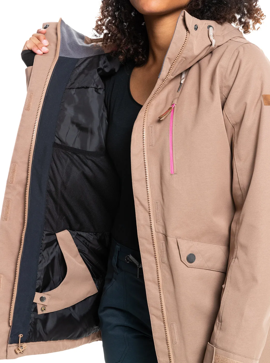 Roxy Andie Womens Jacket Woodsmoke