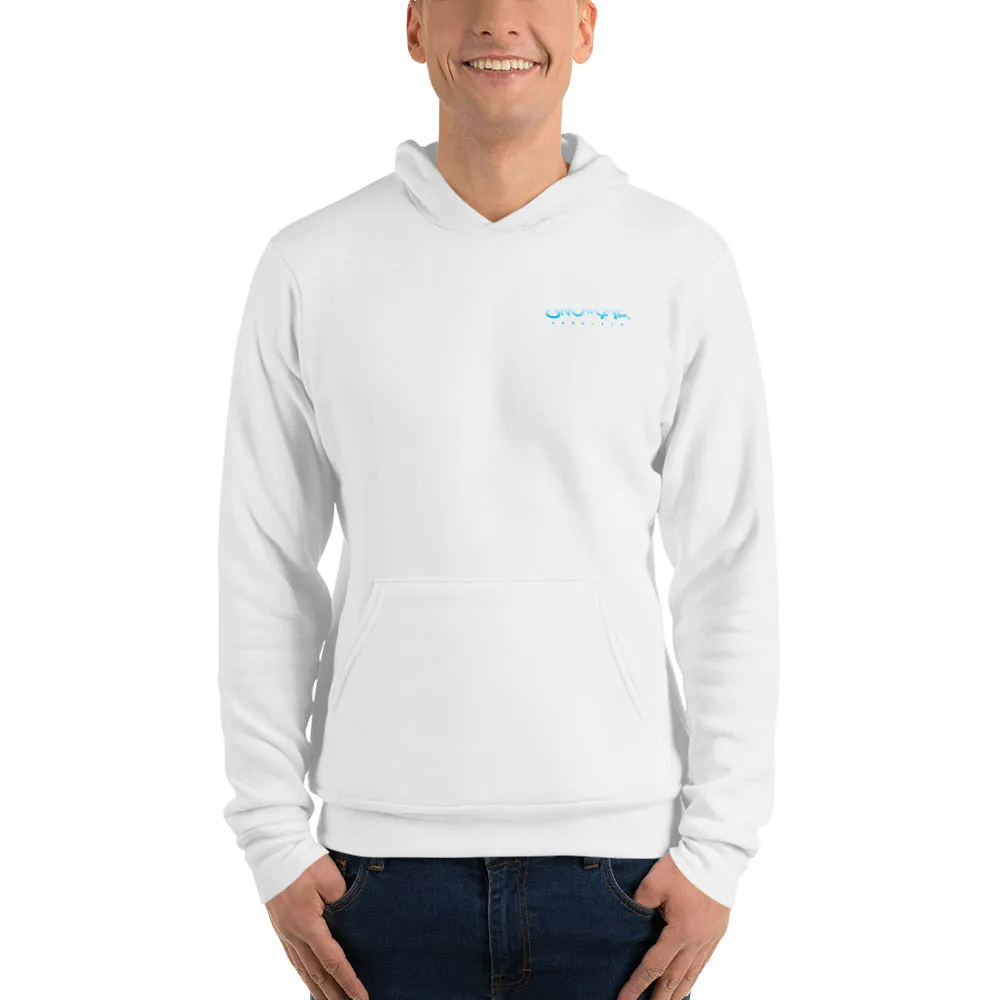 Snorilla Snow Ballin' snowboard white hoodie.