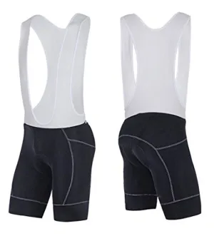 sponeed Mens Bib Cycling Shorts Padded Gear Biking Bibs Quick Dry Sportswear Bicycle Wear Black Small