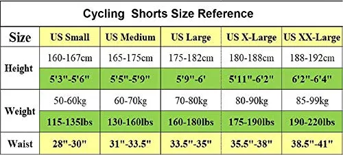 sponeed Mens Bib Cycling Shorts Padded Gear Biking Bibs Quick Dry Sportswear Bicycle Wear Black Small