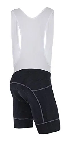 sponeed Mens Bib Cycling Shorts Padded Gear Biking Bibs Quick Dry Sportswear Bicycle Wear Black Small