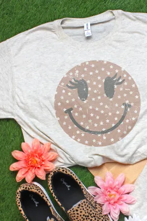 Star Of The Show Happy Face Adult Tri-Blend T-Shirt