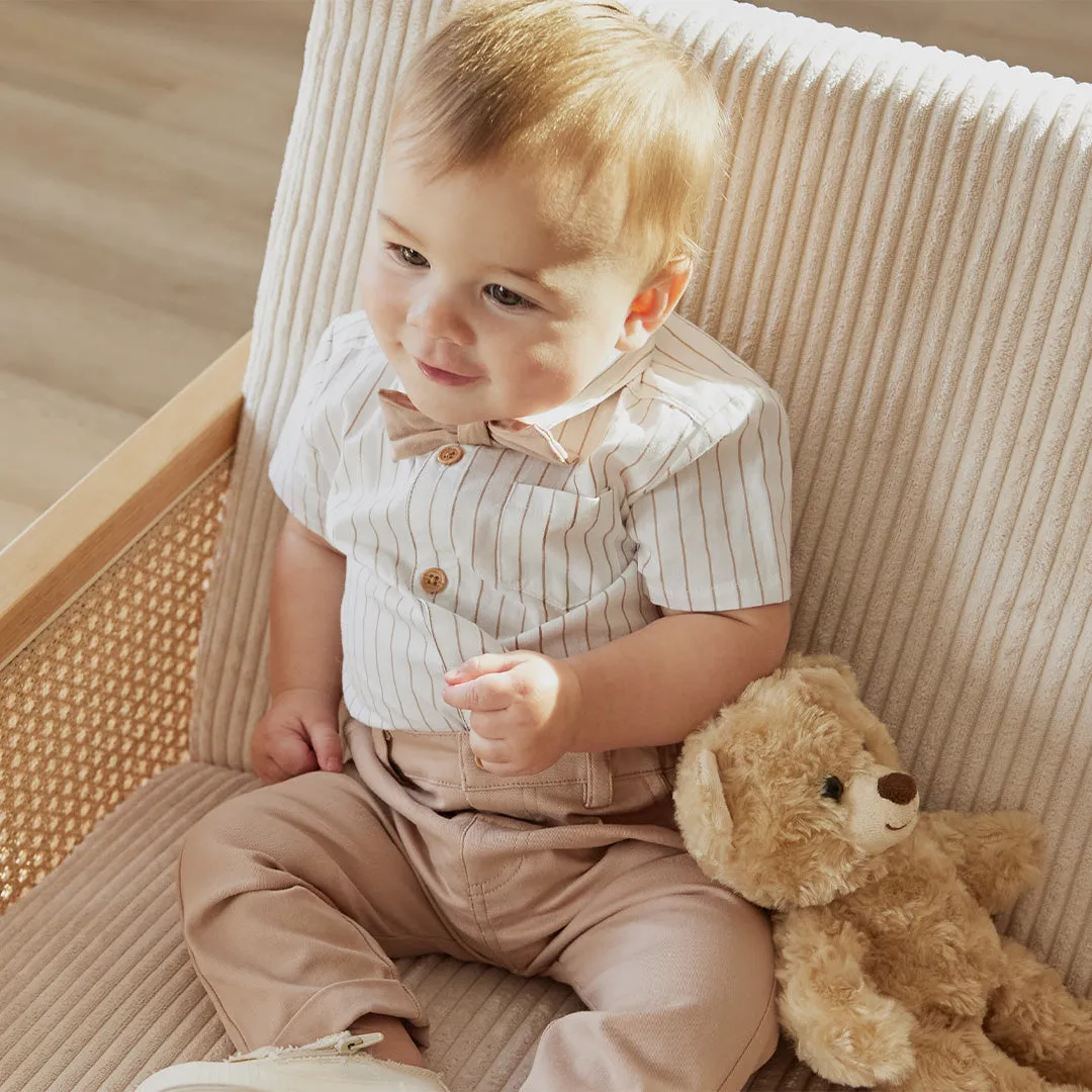 Striped Shirt and Pants 3pc Poplin Set