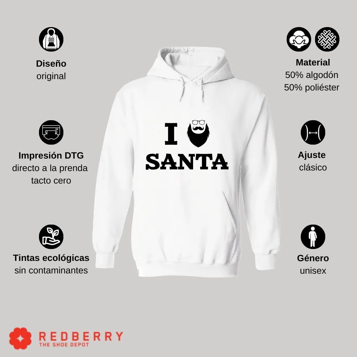 Sudadera Deportiva Hombre Navideña Hoodie 008