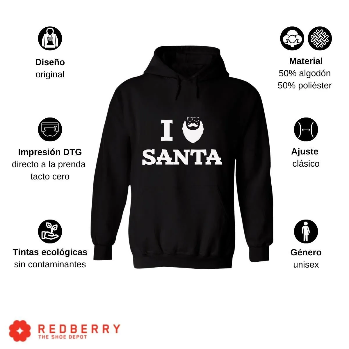 Sudadera Deportiva Hombre Navideña Hoodie 008