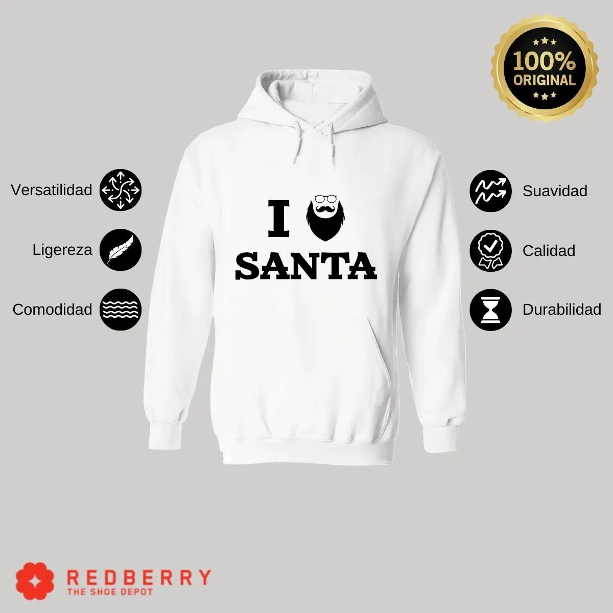 Sudadera Deportiva Hombre Navideña Hoodie 008