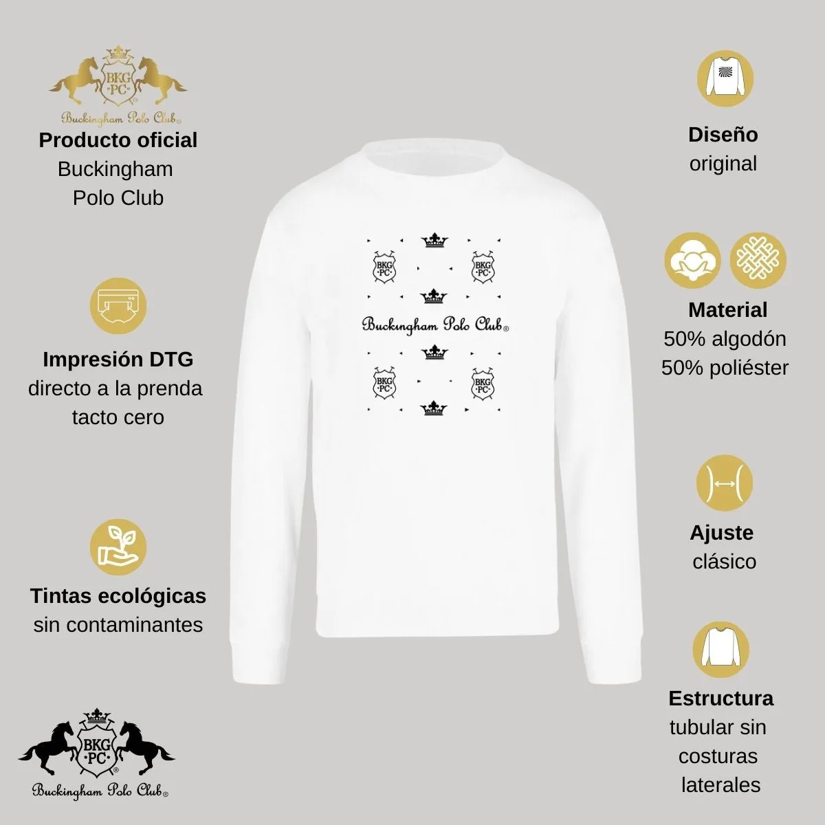Sudadera Mujer Buckingham Polo Club Coronas