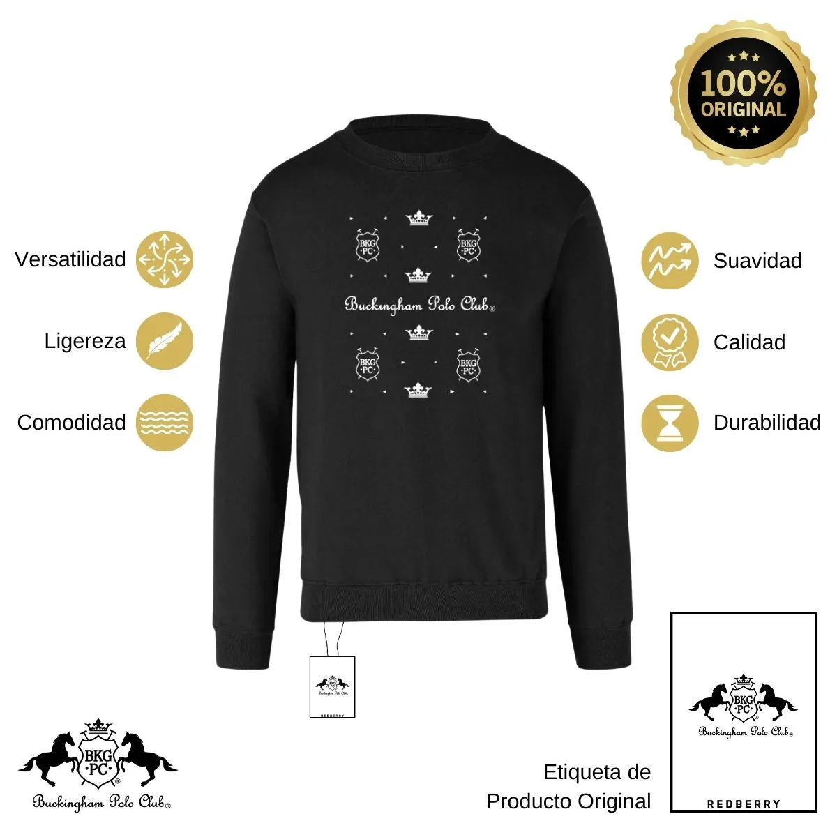 Sudadera Mujer Buckingham Polo Club Coronas