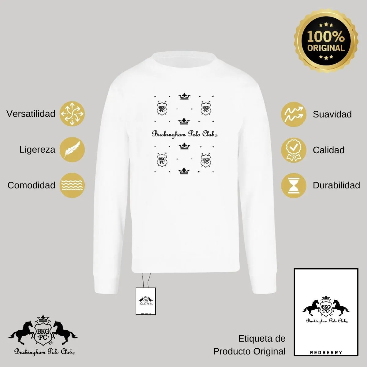 Sudadera Mujer Buckingham Polo Club Coronas