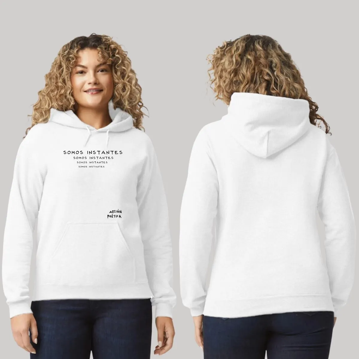 Sudadera Mujer Hoodie Acción Poética Somos Instantes