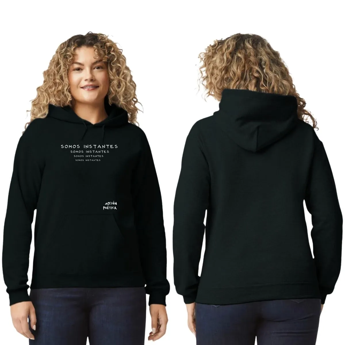 Sudadera Mujer Hoodie Acción Poética Somos Instantes