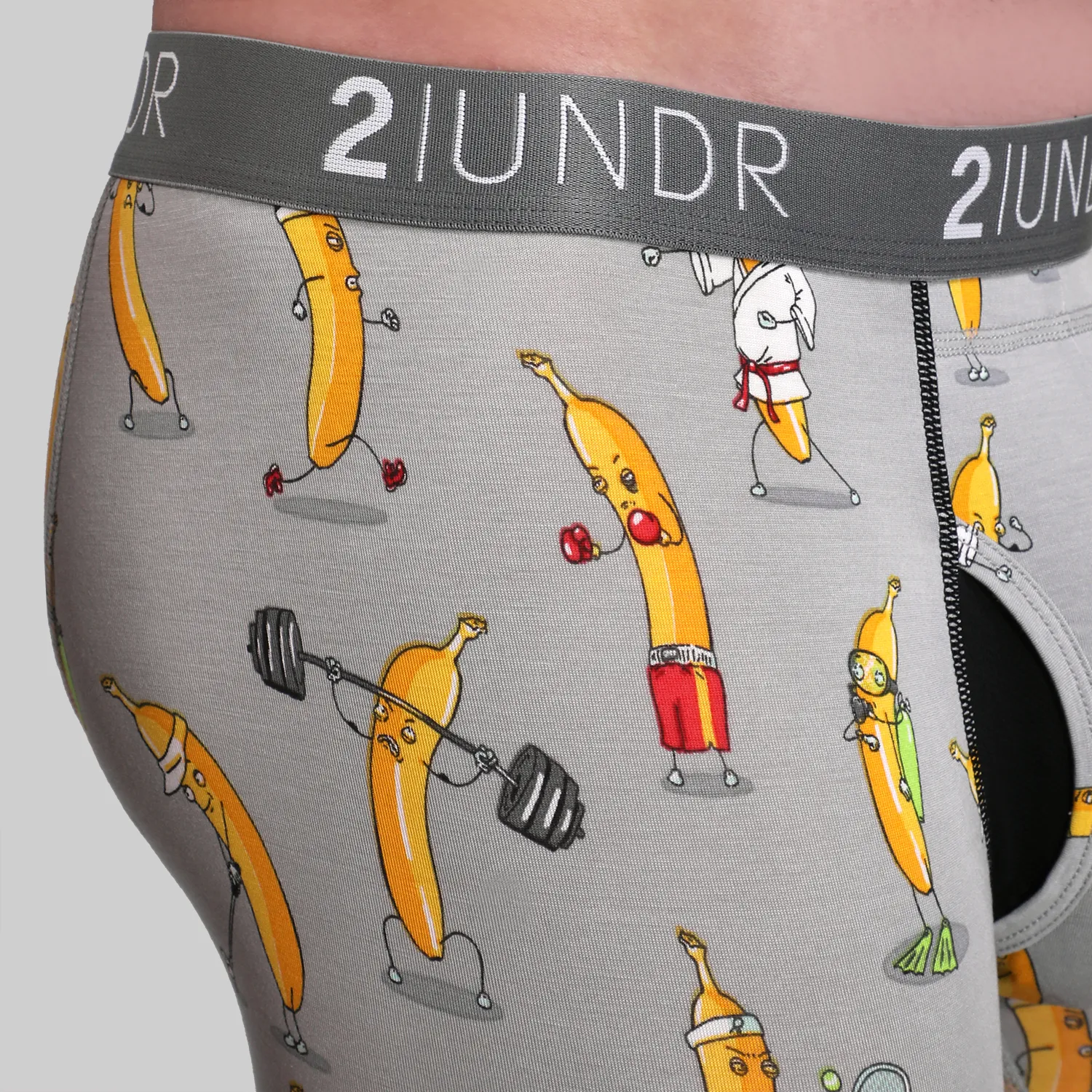 Swing Shift Boxer Brief- Banathlete Grey