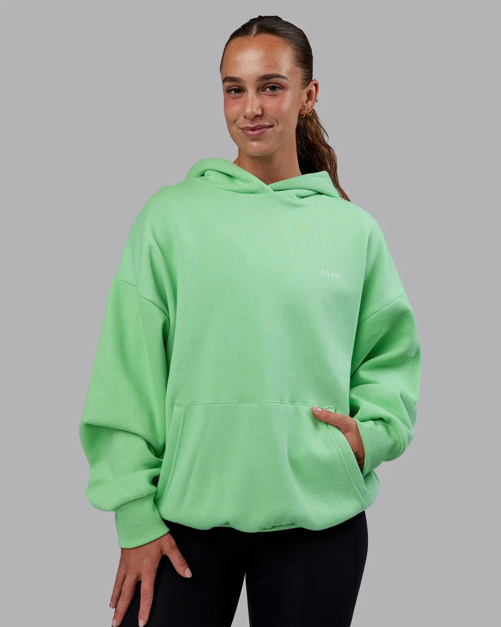 Unisex 1% Better Value Series Hoodie Oversize - Surreal Green-White