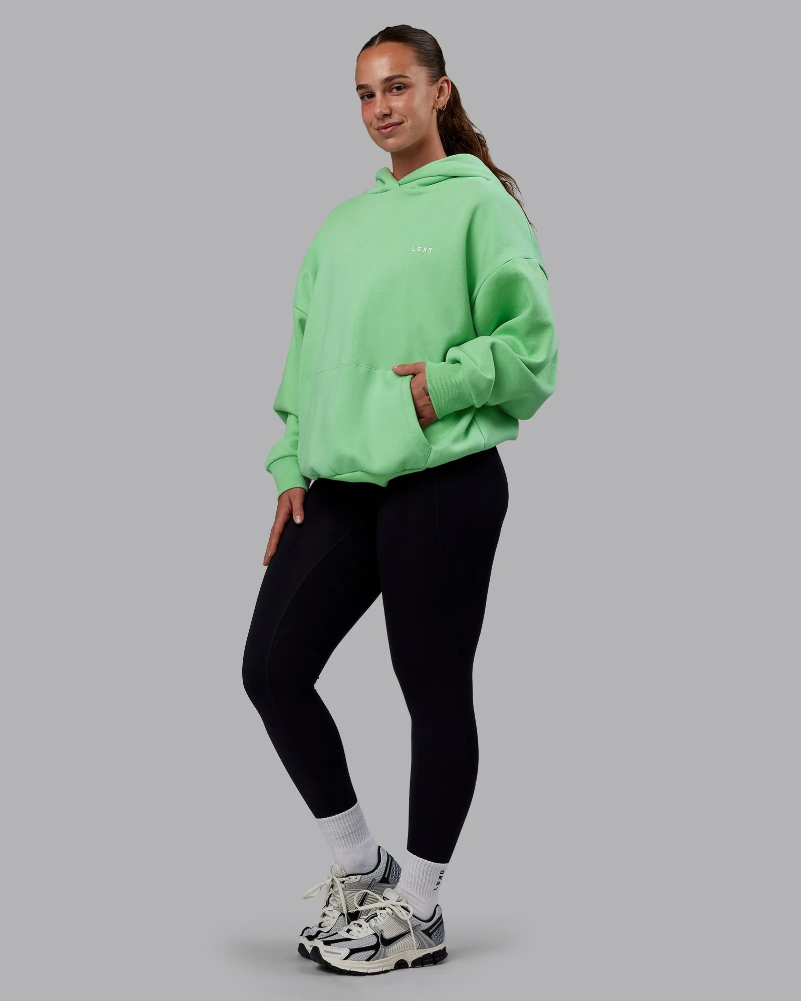 Unisex 1% Better Value Series Hoodie Oversize - Surreal Green-White