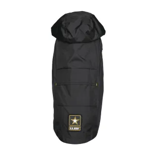 U.S. Army Packable Dog Raincoat - Black