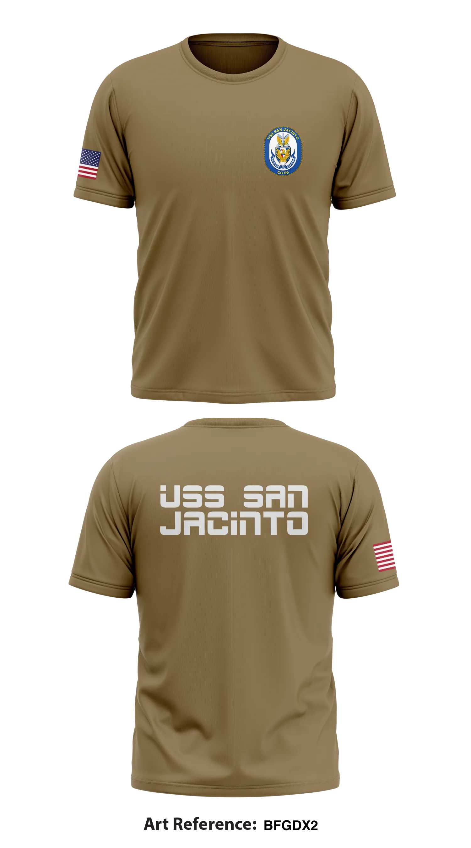 USS San Jacinto Store 1 Core Men's SS Performance Tee - BFgDX2