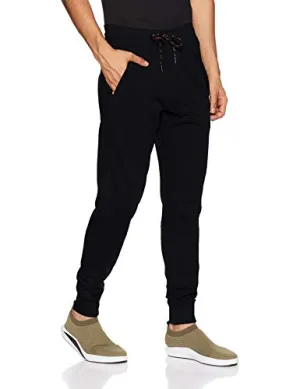 Van Heusen Athleisure Men's Regular Fit Trackpants (50044_BLACK_M_Black_Medium)
