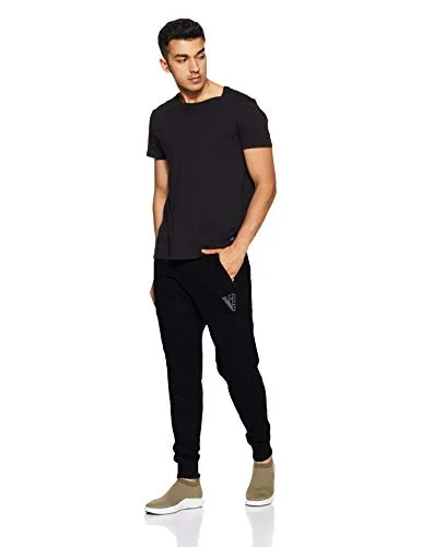 Van Heusen Athleisure Men's Regular Fit Trackpants (50044_BLACK_M_Black_Medium)