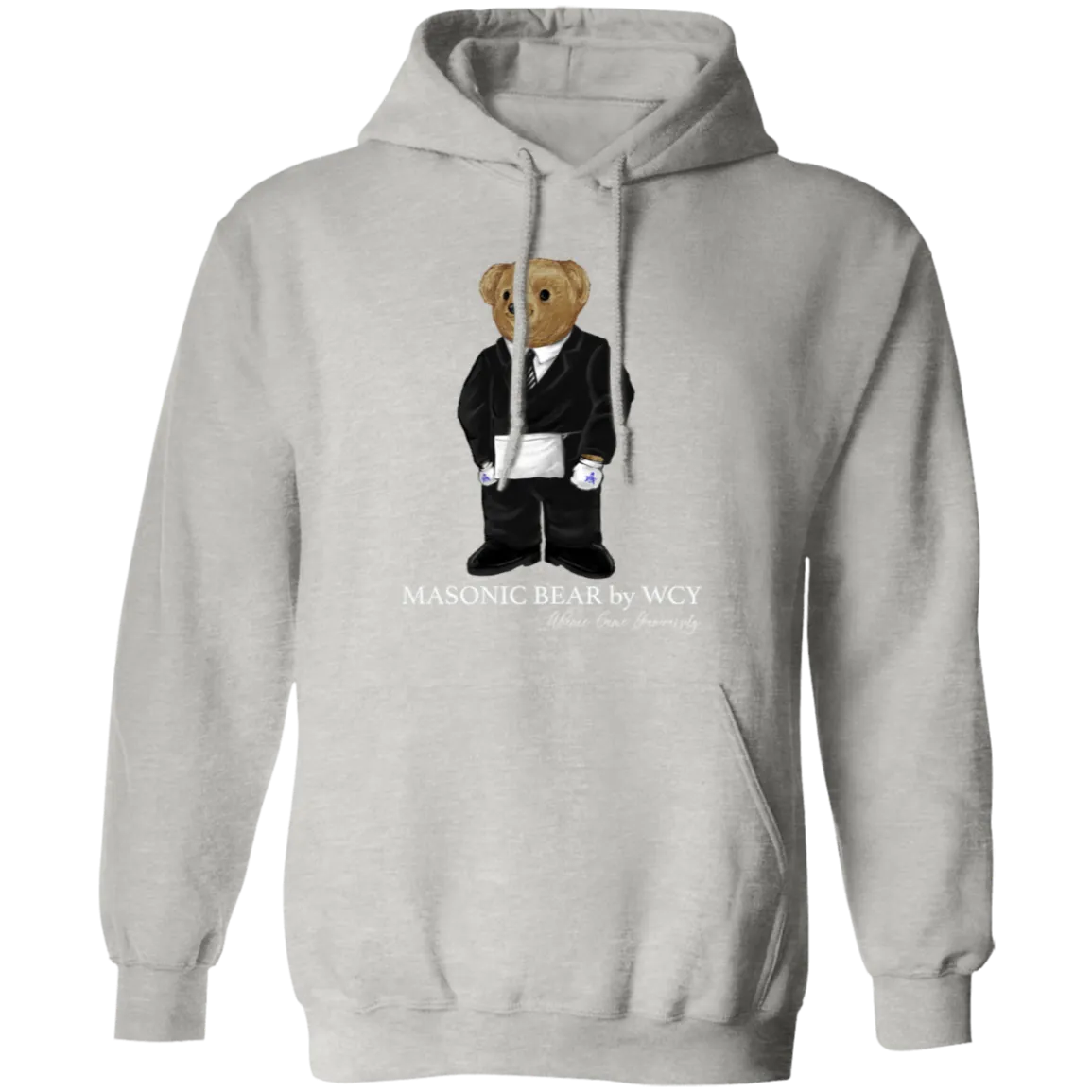 WCY Masonic Bear Pullover Hoodie (grey)