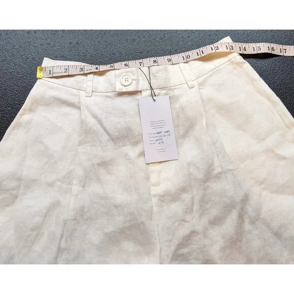 We Are Sundays Avery Short White High Rise Lightweight Pockets Size Small