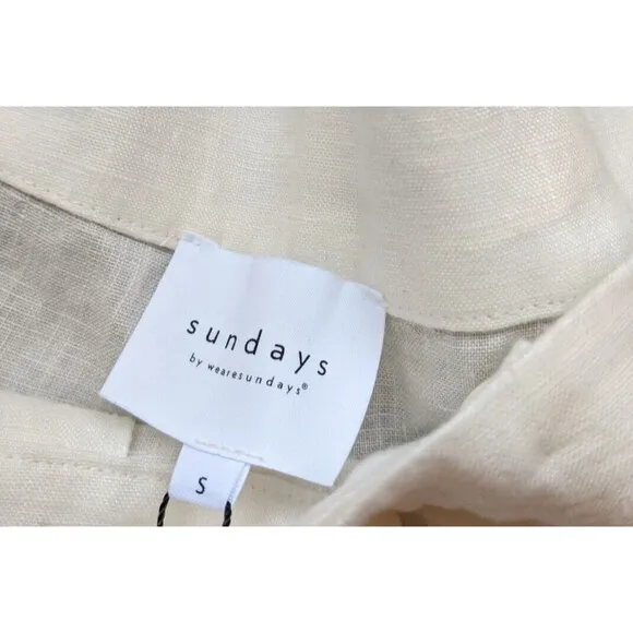 We Are Sundays Avery Short White High Rise Lightweight Pockets Size Small