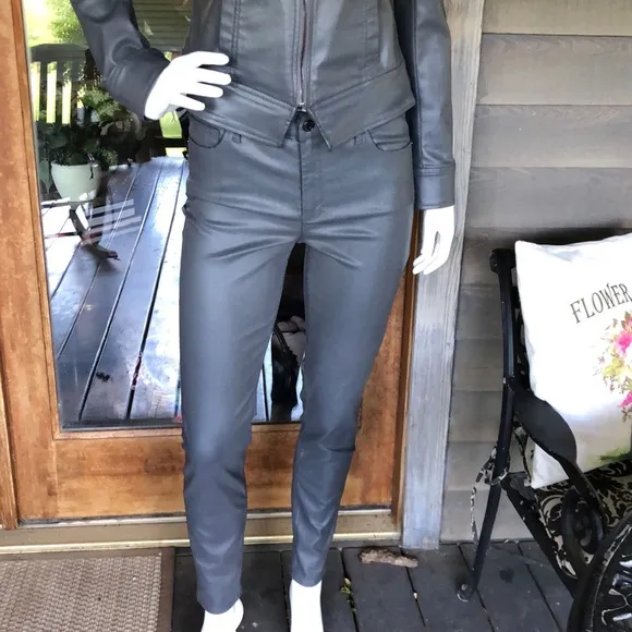 White House Black Market 2 piece Modal Spandex Jacket Pants Suit Size 8 …