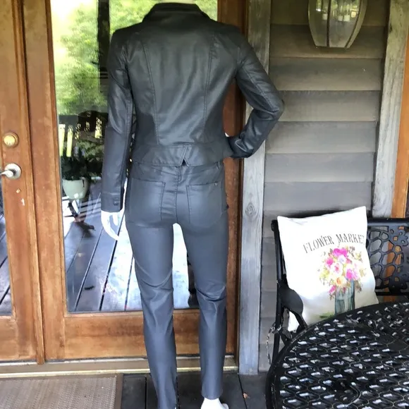 White House Black Market 2 piece Modal Spandex Jacket Pants Suit Size 8 …